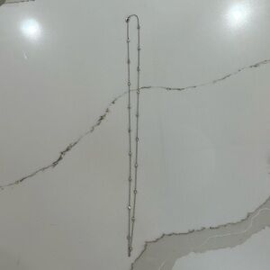 Silver station  faux diamond necklace